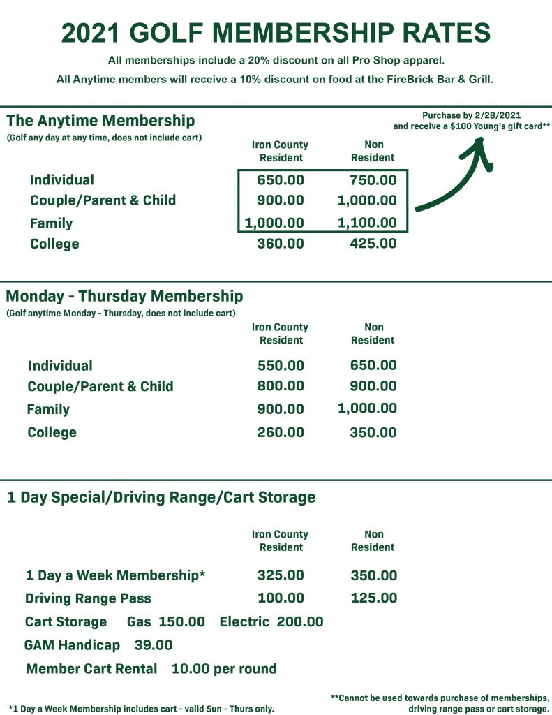 Membership Price 2021 Membership Price 2021